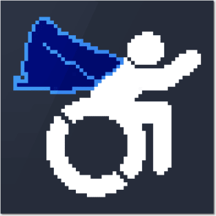 8 Bit Super Accessibility Man Posters and Art